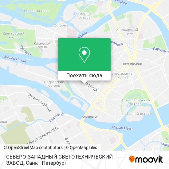 Карта СЕВЕРО-ЗАПАДНЫЙ СВЕТОТЕХНИЧЕСКИЙ ЗАВОД