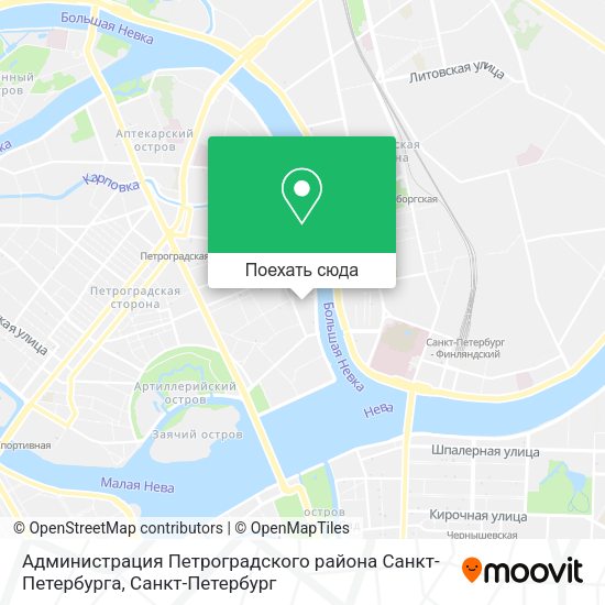 Карта Администрация Петроградского района Санкт-Петербурга