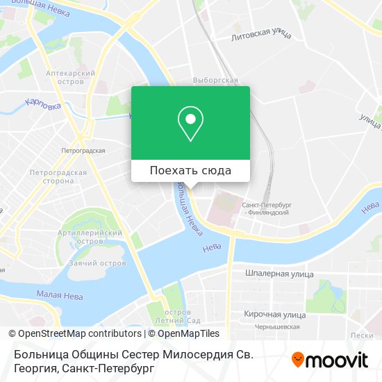 Карта Больница Общины Сестер Милосердия Св. Георгия