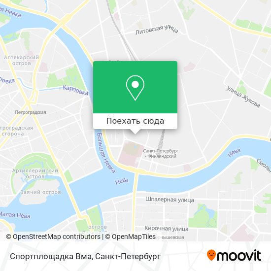 Карта спортивных площадок спб