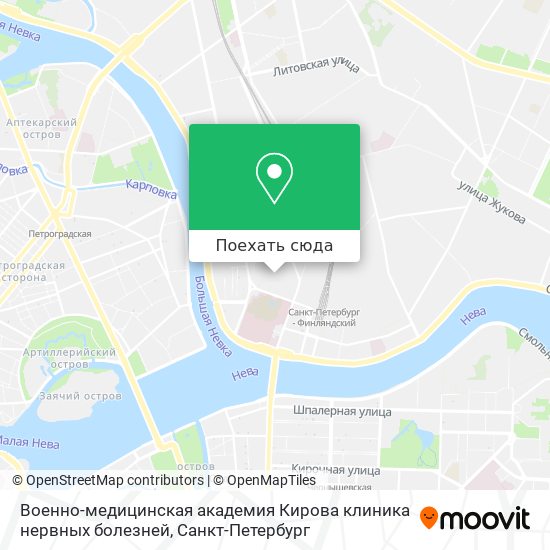 Карта Военно-медицинская академия Кирова клиника нервных болезней