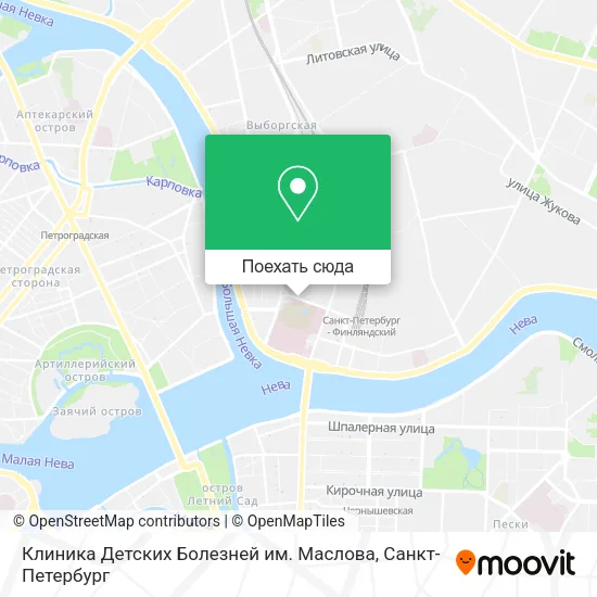 Карта Клиника Детских Болезней им. Маслова