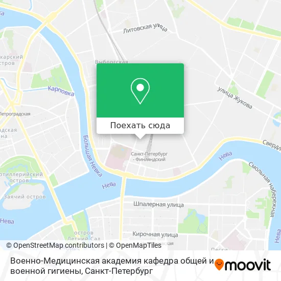 Карта Военно-Медицинская академия кафедра общей и военной гигиены