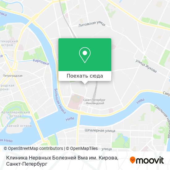 Карта Клиника Нервных Болезней Вма им. Кирова