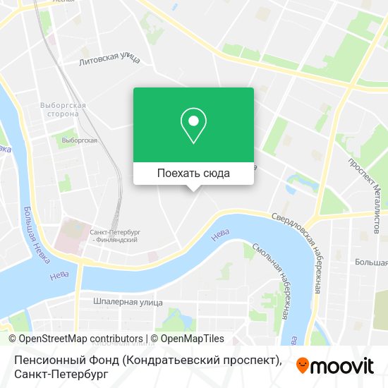 Карта Пенсионный Фонд (Кондратьевский проспект)