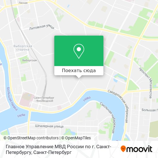 Карта Главное Управление МВД России по г. Санкт-Петербургу