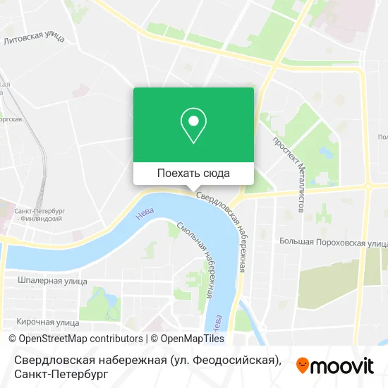 Карта Свердловская набережная (ул. Феодосийская)