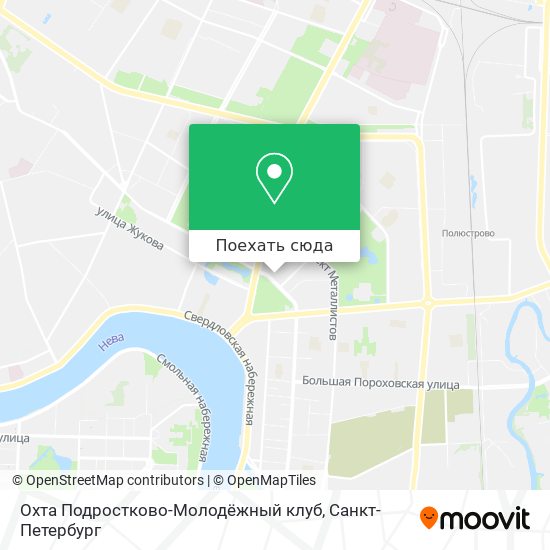 Карта Охта Подростково-Молодёжный клуб