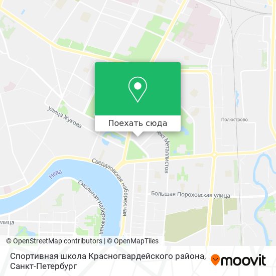 Карта Спортивная школа Красногвардейского района