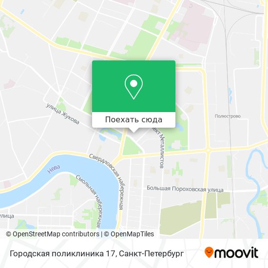 Карта Городская поликлиника 17