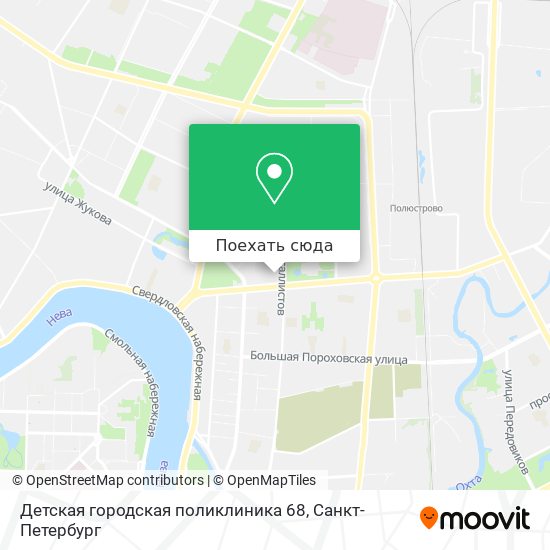 Карта Детская городская поликлиника 68
