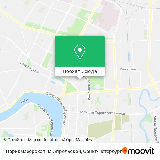 Карта Парикмахерская на Апрельской