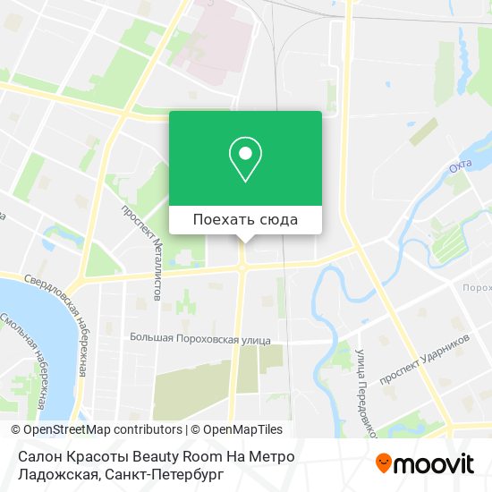 Карта Салон Красоты Beauty Room На Метро Ладожская