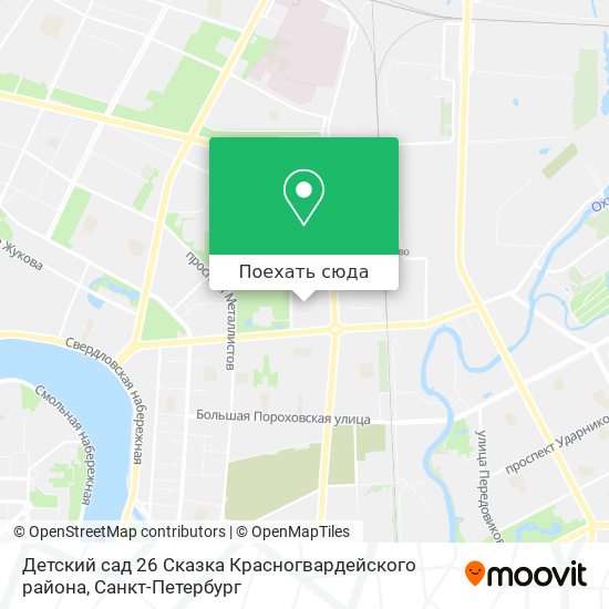 Карта Детский сад 26 Сказка Красногвардейского района