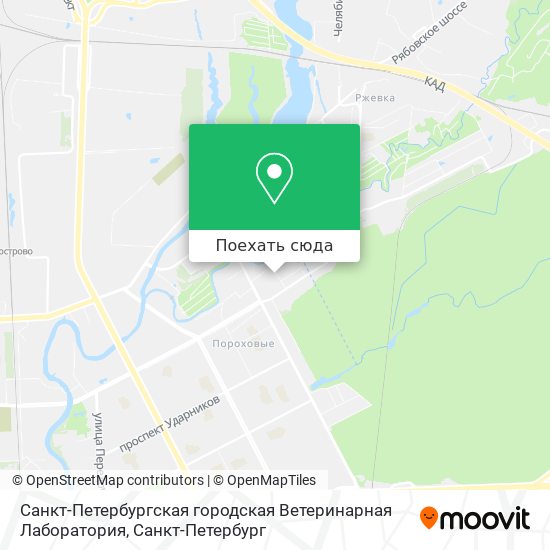 Карта Санкт-Петербургская городская Ветеринарная Лаборатория