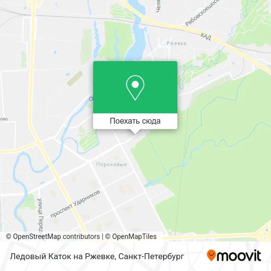 Карта Ледовый Каток на Ржевке
