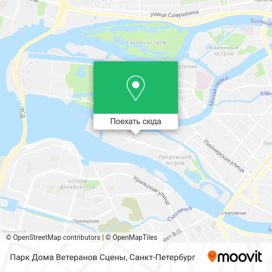 Карта Парк Дома Ветеранов Сцены