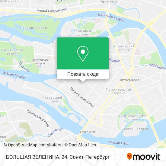 Карта БОЛЬШАЯ ЗЕЛЕНИНА, 24