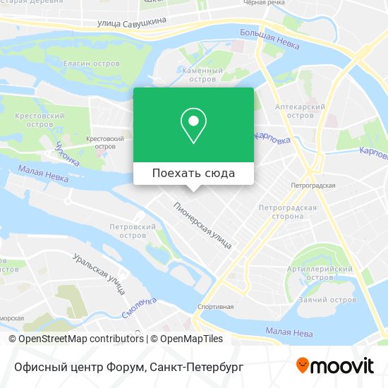 Карта Офисный центр Форум