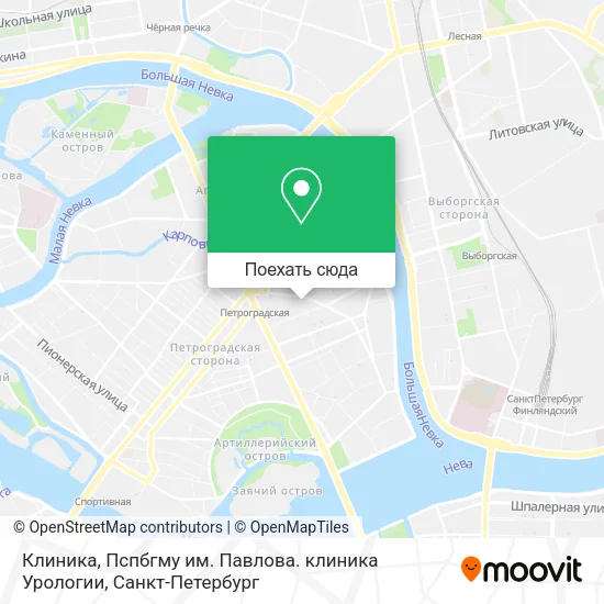 Карта Клиника, Пспбгму им. Павлова. клиника Урологии
