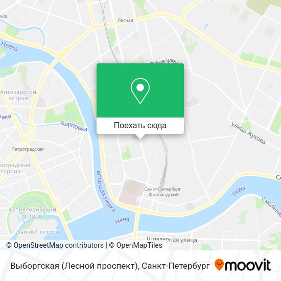 Карта Выборгская (Лесной проспект)