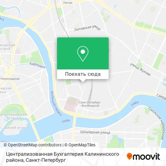 Карта Централизованная Бухгалтерия Калининского района