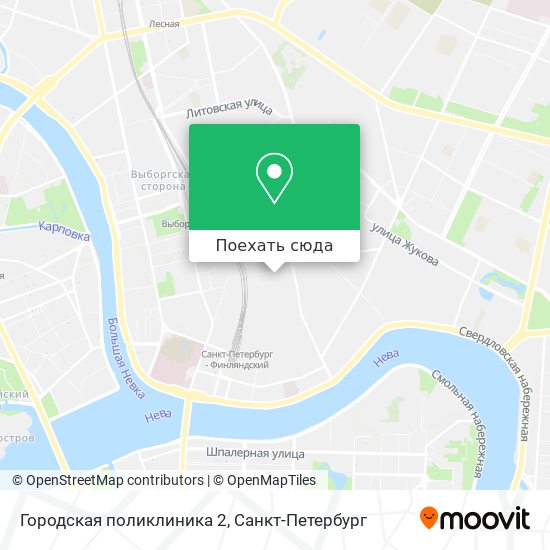 Карта Городская поликлиника 2