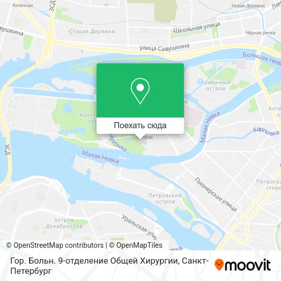 Карта Гор. Больн. 9-отделение Общей Хирургии