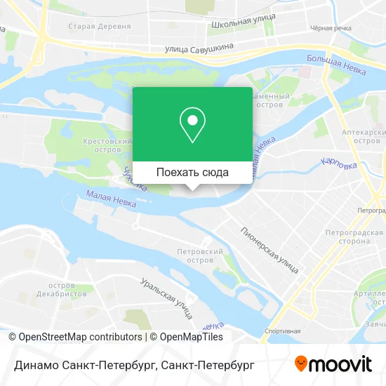 Карта Динамо Санкт-Петербург
