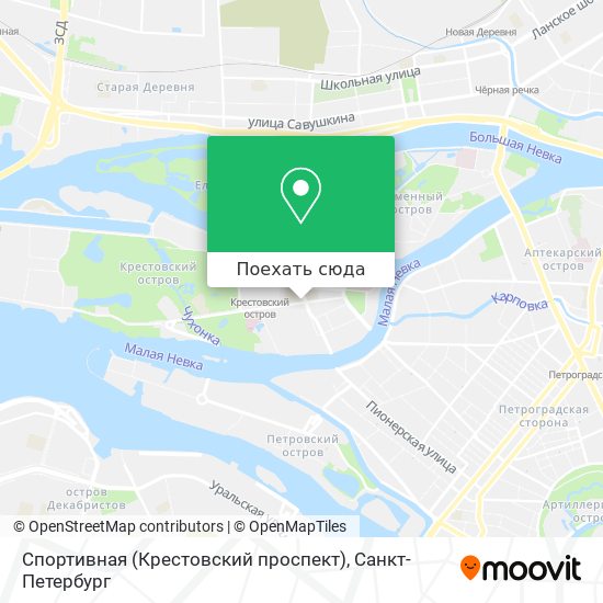 Карта Спортивная (Крестовский проспект)