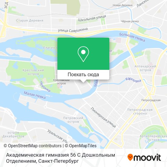 Карта Академическая гимназия 56 С Дошкольным Отделением