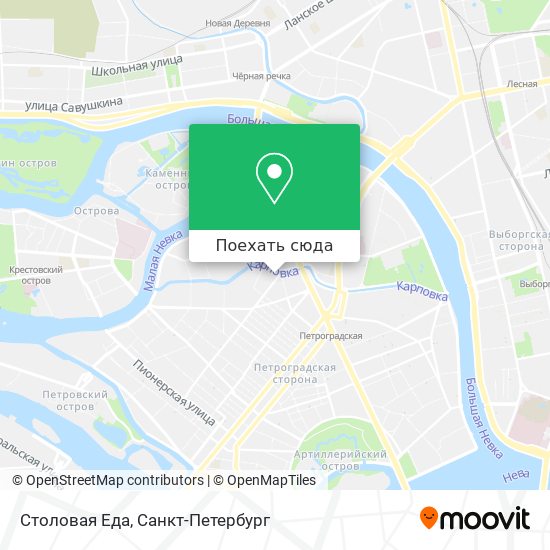 Карта Столовая Еда