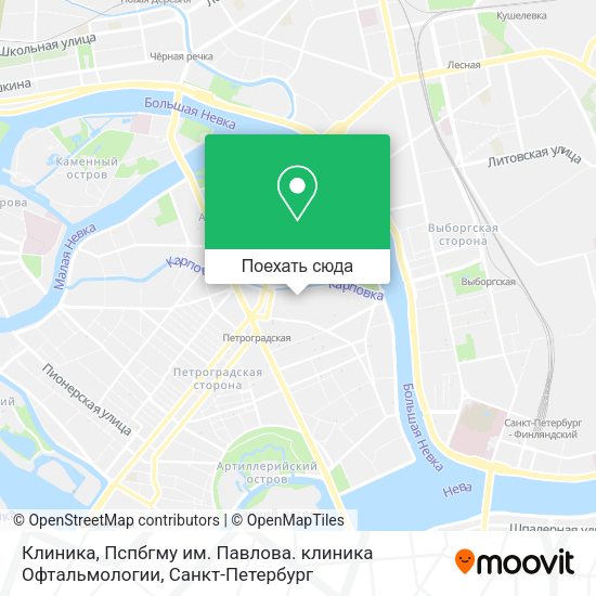 Карта Клиника, Пспбгму им. Павлова. клиника Офтальмологии