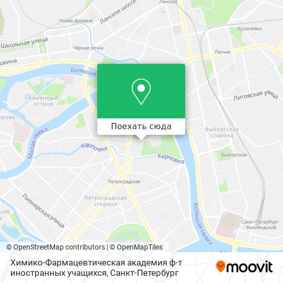 Карта Химико-Фармацевтическая академия ф-т иностранных учащихся