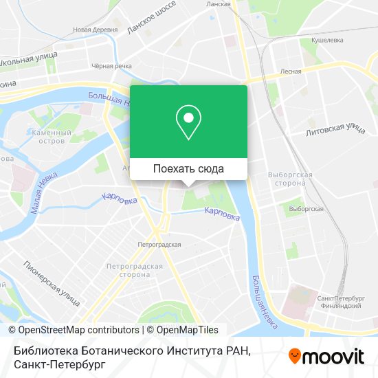 Карта Библиотека Ботанического Института РАН