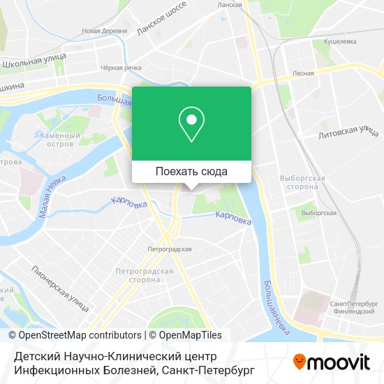 Карта Детский Научно-Клинический центр Инфекционных Болезней