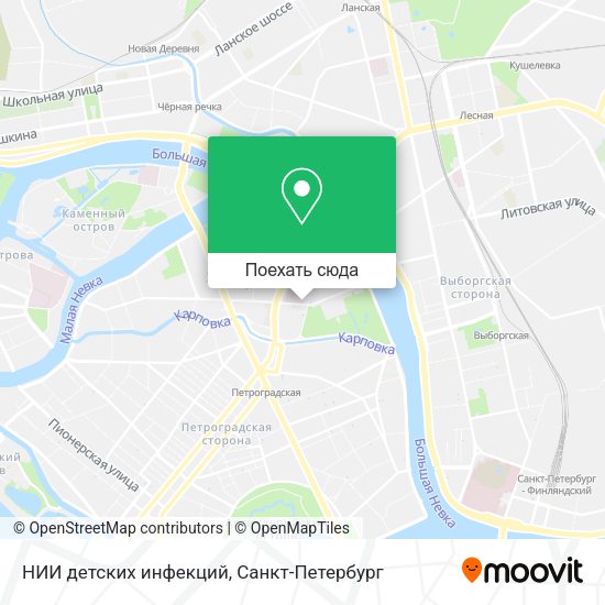 Карта НИИ детских инфекций