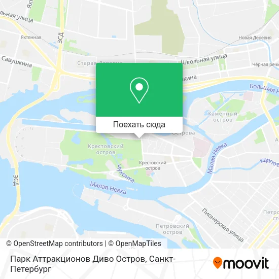 Карта Парк Аттракционов Диво Остров