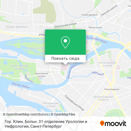 Карта Гор. Клин. Больн. 31-отделение Урологии и Нефрологии