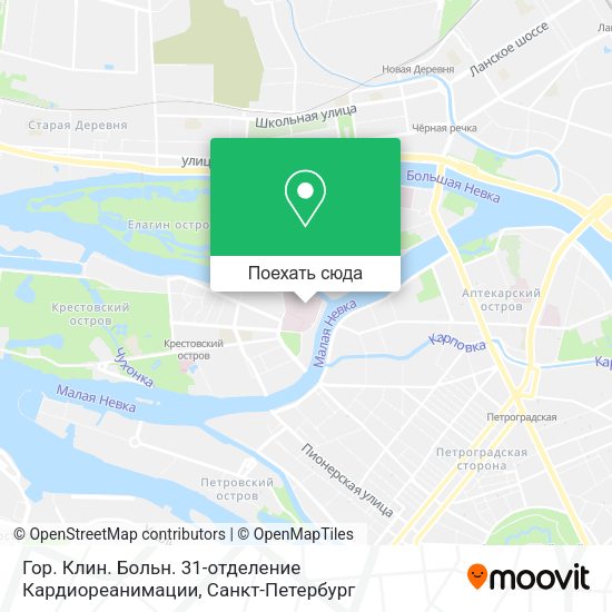 Карта Гор. Клин. Больн. 31-отделение Кардиореанимации