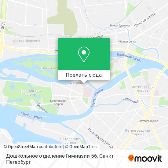 Карта Дошкольное отделение Гимназии 56