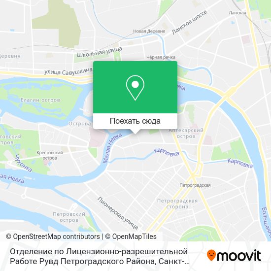 Карта Отделение по Лицензионно-разрешительной Работе Рувд Петроградского Района