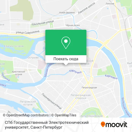 Карта СПб Государственный Электротехнический университет