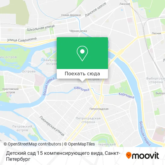 Карта Детский сад 15 компенсирующего вида