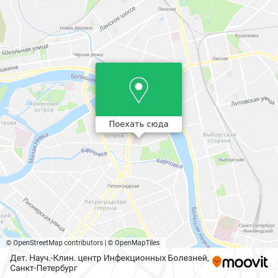 Карта Дет. Науч.-Клин. центр Инфекционных Болезней