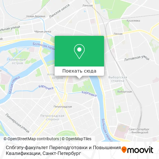 Карта Спбгэту-факультет Переподготовки и Повышения Квалификации