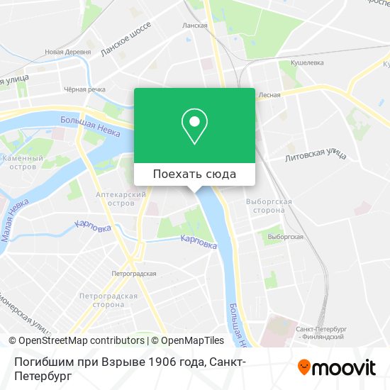 Карта Погибшим при Взрыве 1906 года