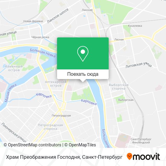 Карта Храм Преображения Господня