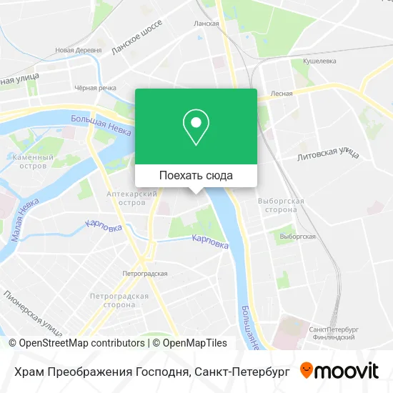 Карта Храм Преображения Господня