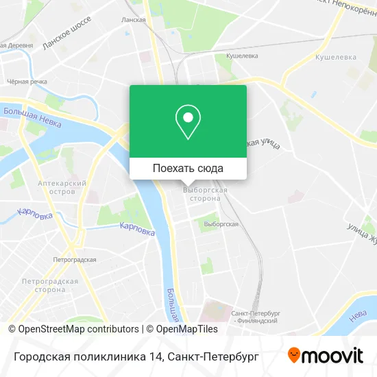 Карта Городская поликлиника 14